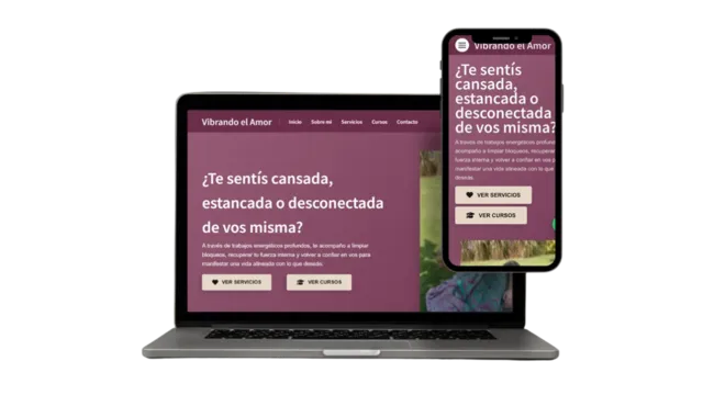 Sitio web con Agenda Online + Cursos